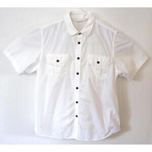Northwest Territory Short Sleeve Button Up White Mens Shirt Size XL